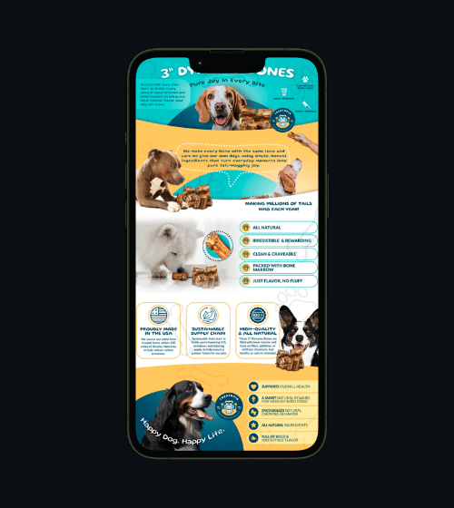 Treatopia 3 Inch Dynamo Dog Bones, Amazon A+ Content by Deacon Solutions