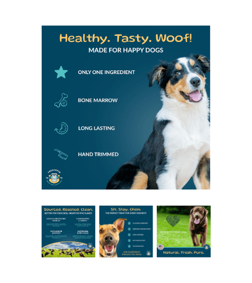 Treatopia Listing Image, Healthy Tasty Woof, designed by Deacon Solutions