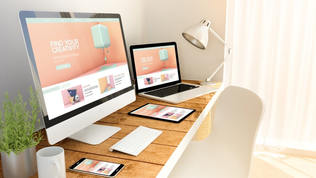 Why your website is not converting example showing responsive web design across desktop tablet and mobile devices by Deacon Solutions