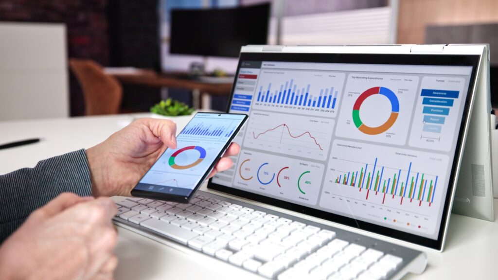 Why your website is not converting example showing website analytics dashboard and performance tracking by Deacon Solutions